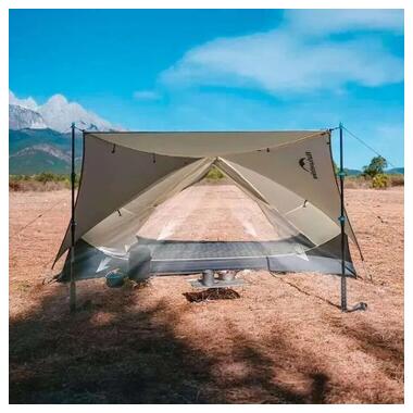 Палатка Naturehike сверхлегкая двухместная Mongar CNK2550WS016, 15D, серый (6927595770504) фото №4