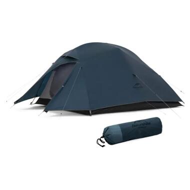 Палатка Naturehike сверхлегкая трехместная с футпринтом Cloud Up 3 UL NH18T030-T-T, 20D, темно-синий (6927595783290) фото №2