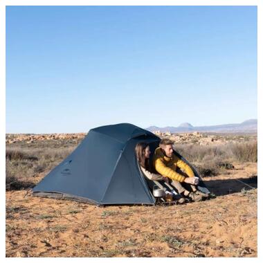 Палатка Naturehike сверхлегкая трехместная с футпринтом Cloud Up 3 UL NH18T030-T-T, 20D, темно-синий (6927595783290) фото №3