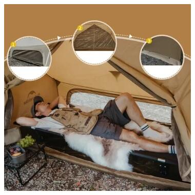 Палатка Naturehike одноместная с тентом CNK2450WS026, коричневый (6927595713334) фото №6