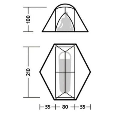 Палатка Naturehike одноместная ультралегкая Mongar UL CNK2550WS016, коричневый (6927595770368) фото №8