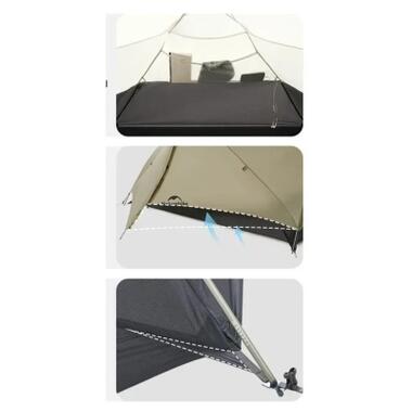 Палатка Naturehike одноместная ультралегкая Mongar UL CNK2550WS016, серый (6927595770382) фото №10