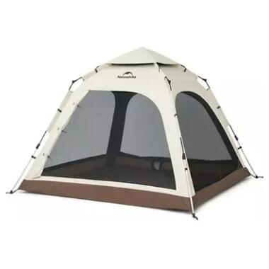 Палатка Naturehike трехместная автоматическая Ango CNK2550WS010, L, коричневый (6975641888000) фото №1
