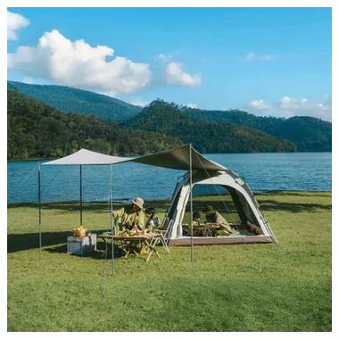 Палатка Naturehike трехместная автоматическая с тентом Ango CNK2550WS01 L, серый (6975641888321) фото №3