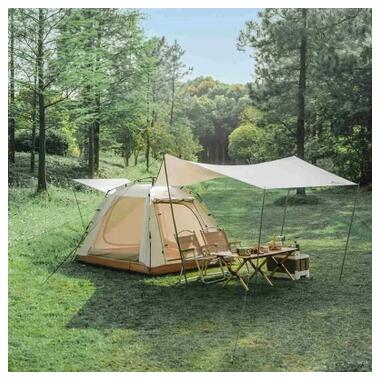 Палатка Naturehike трехместная автоматическая с тентом Ango Picnic CNK2450WS021, коричневый (6976023922817) фото №5