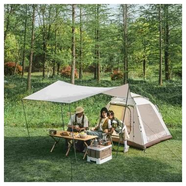 Палатка Naturehike трехместная автоматическая с тентом Ango Picnic CNK2450WS021, коричневый (6976023922817) фото №4