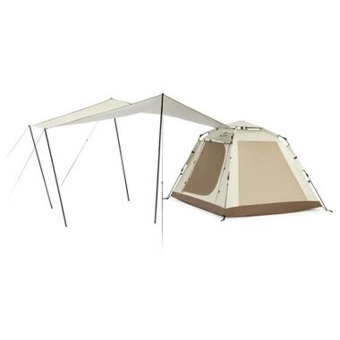 Палатка Naturehike трехместная автоматическая с тентом Ango Picnic CNK2450WS021, коричневый (6976023922817) фото №1