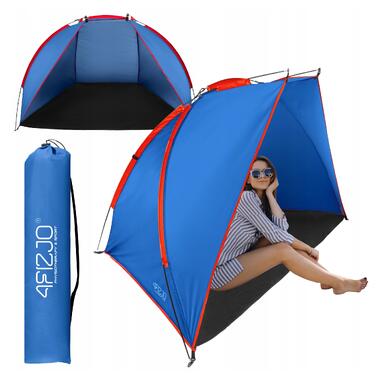 Палатка пляжная 4FIZJO 200 x 115 см Blue/Red (P-5905973405171)  фото №1