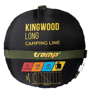 Спальний мішок Tramp Kingwood Long ковдра правий dark-olive/grey 230/100 UTRS-053L (UTRS-053L-L) фото №10