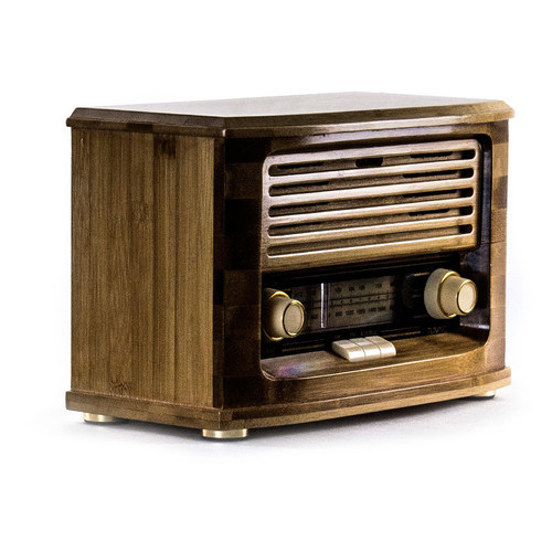 Ретро радіо Малюк FM-радіо, бамбуковий корпус фото №1