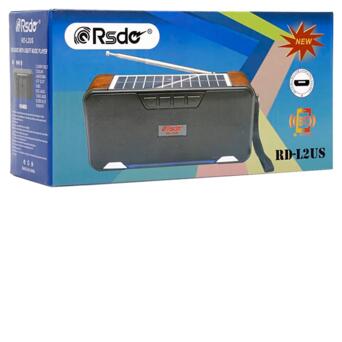 Радіоприймач на сонячній батареї портативний RSDO RD-L2US Solar з Bluetooth, USB, TF червоний (24407-RD-L2US_721) фото №6