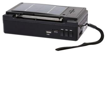 Портативний радіоприймач NNS NS-2040S Solar з ліхтарем, сонячною панеллю, Bluetooth, USB, TF чорний (24406-NS-2040S_844) фото №5