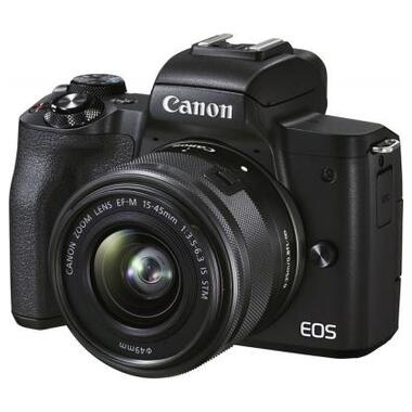 Цифровий фотоапарат CANON EOS M50 Mk2 15-45 IS STM Kit Black (4728C043) фото №1