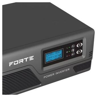 Інвертор FPI-0612Pro, чиста синусоїда, 600 ВТ, з функцією зарядки АКБ, AVR, вага 11.5 кг, FORTE фото №2