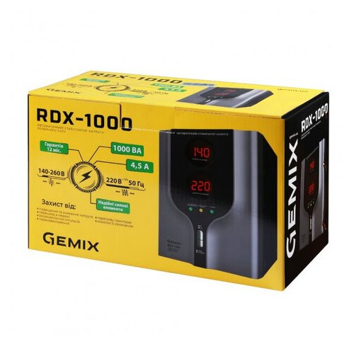 Стабілізатор напруги Gemix RDX-1000 фото №5