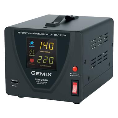 Стабілізатор напруги Gemix SDR-2000, 2000ВА/1400Вт, Ступінчастий (SDR2000.1400W) фото №1
