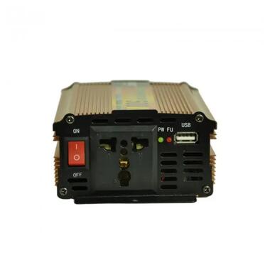 Інвертор перетворювач напруги з 12V на 220V XPRO Power-One Plus 500W золотий (41425-_710) фото №4