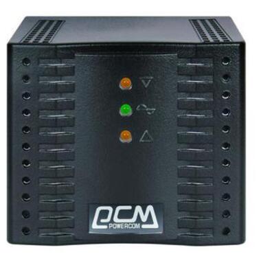 Стабілізатор напруги PowerCom TCA-3000 чорний, 1500Ват (TCA-3K0A-6GG-2261) фото №1