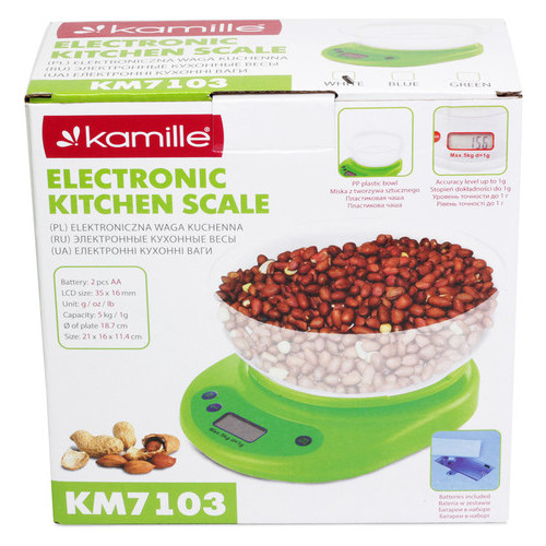 Електронні кухонні ваги Kamille 7103 фото №8