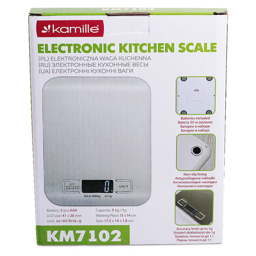 Електронні кухонні ваги Kamille 7102 фото №7