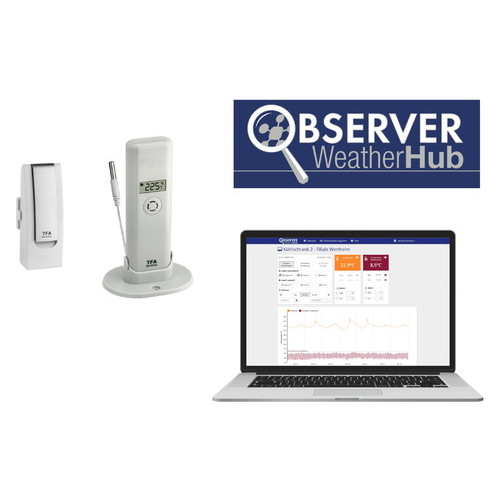 Стартовий комплект TFA WeatherHub Observer датчик температури з провідним сенсором 31401102 фото №2