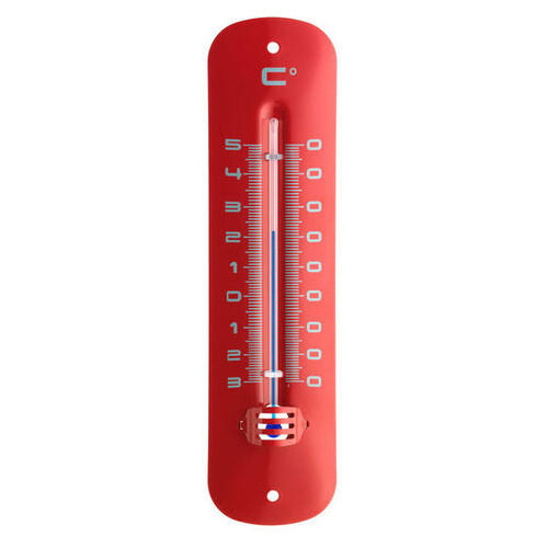 Термометр вуличний/кімнатний TFA метал червоний 192х50 мм 12205105 фото №1