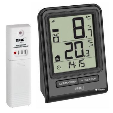 Термометр цифровой TFA Prisma внешний радиодатчик 67х35х93 мм 30306301 фото №3