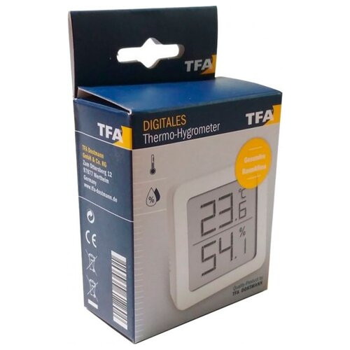 Термогігрометр цифровий TFA, білий, 61x24x61 мм (30505102) фото №8