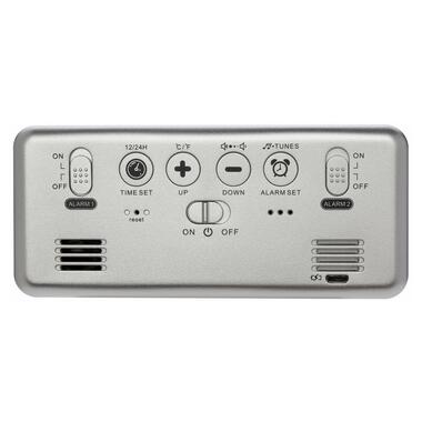 Будильник TFA з різними сигналами, сріблястий, 145x32x65 мм (60203254) фото №4