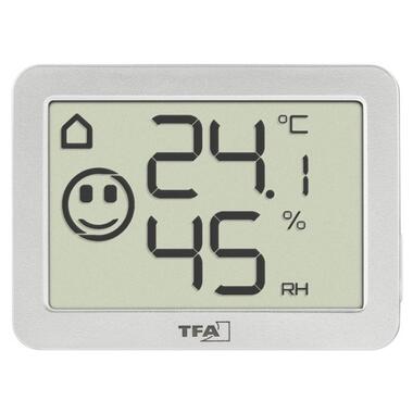 Термогігрометр цифровий TFA, індикатор рівня комфорту для 4 зон, білий, 55х15х40 мм (30505502) фото №2