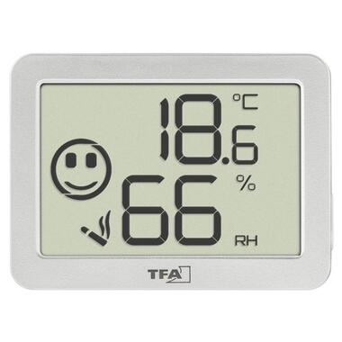 Термогігрометр цифровий TFA, індикатор рівня комфорту для 4 зон, білий, 55х15х40 мм (30505502) фото №5