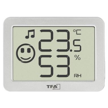 Термогігрометр цифровий TFA, індикатор рівня комфорту для 4 зон, білий, 55х15х40 мм (30505502) фото №3