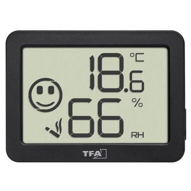 Термогігрометр цифровий TFA, індикатор рівня комфорту для 4 зон, чорний, 55х15х40 мм (30505501) фото №5