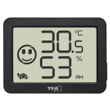 Термогігрометр цифровий TFA, індикатор рівня комфорту для 4 зон, чорний, 55х15х40 мм (30505501) фото №4