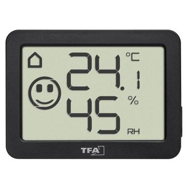 Термогігрометр цифровий TFA, індикатор рівня комфорту для 4 зон, чорний, 55х15х40 мм (30505501) фото №2