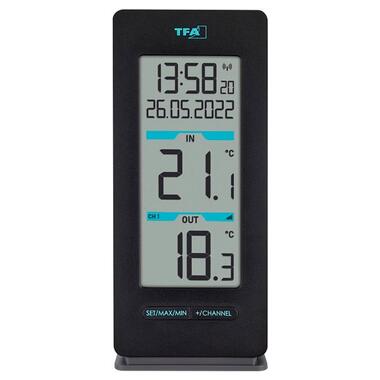 Термометр цифровий TFA BUDDY, зовнішній радіодатчик, 150х30х69 мм (30307201) фото №2