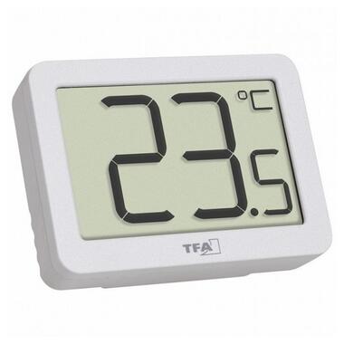 Термометр кімнатний цифровий TFA, білий, 55х40х15 мм (30106502) фото №1