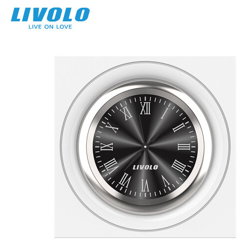 Годинник з механізмом Livolo білий (VL-FCCL-2WP) фото №3