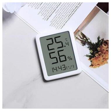 Термогігрометр-годинник Xiaomi Miaomiaoce LCD Thermometer Hygrometer White (2xCR2032) (MHO-C601) фото №3