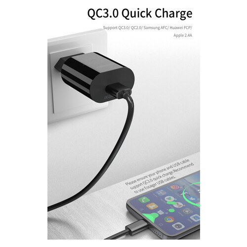 Зарядное устройство Quick Charge 3.0 ESSAGER 1xUSB фото №6