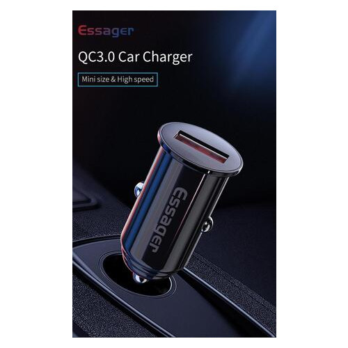 Автомобільний адаптер ESSAGER для заряджання на 2 USB 2.4A фото №3