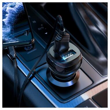 Адаптер автомобільний Hoco Lightning Cable Superior dual port Car charger set Z40 |2USB, 2.4A| чорний фото №2