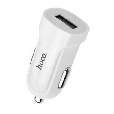 Адаптер автомобільний Hoco Micro cable Z2 |1USB, 1.5А| білий фото №1