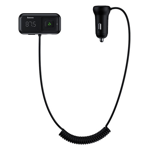 Адаптер автомобильный Baseus Wireless MP3 Car Charger T typed S-16 |2USB 3.1A| black (25098) фото №1