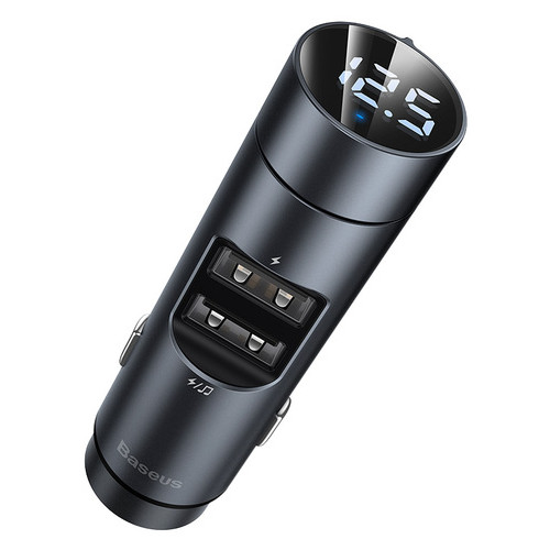 Адаптер автомобильный Baseus Energy Column Car Wireless MP3 charger Black (25068) фото №1
