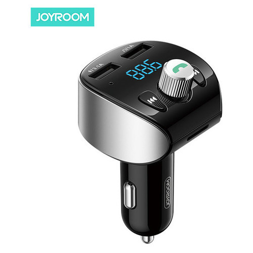 Адаптер автомобильный Joyroom Bluetooth FM Shadow Series JR-CL01 |2USB, 3.6A, TF Cards| Black фото №1