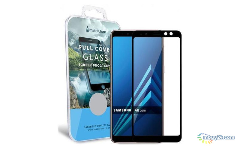 Захисне скло MakeFuture для Samsung Galaxy A8 2018 SM-A530 Black Full Glue, 0.33 mm, 2.5D (MGFCFG-SA818B) фото №3