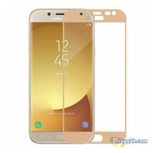 Захисне скло MakeFuture для Samsung Galaxy J5 (2017) SM-J530 Gold Full Glue, 0.33 mm, 2.5D (MGFCFG-SJ530G) фото №3