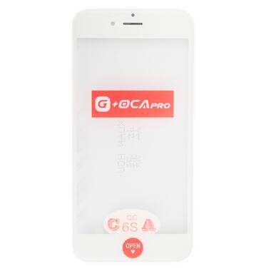 Скло дисплея iPhone 6S (4.7) для переклейки з рамкою та OCA White фото №1