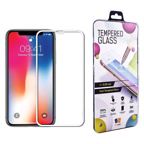 Захисне скло Drobak Tempered Glass Apple iPhone 12 Pro White (242428) фото №1